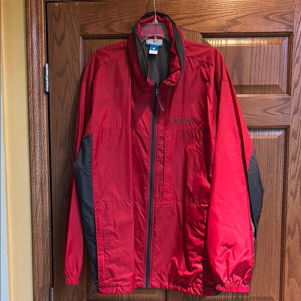 Columbia Men's Red Windbreaker Jacket